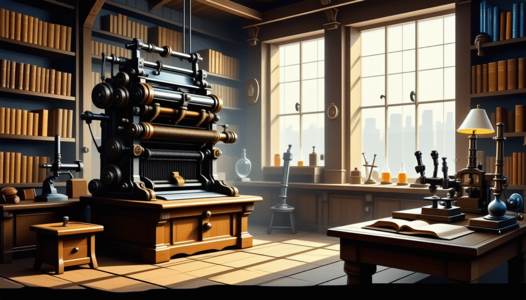 esplora il legame tra stampa e scienza, scoprendo come le tecnologie di stampa hanno rivoluzionato la diffusione della conoscenza scientifica.